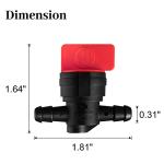 2-Pack Fuel Shut Off Valve for Lawn Mowers