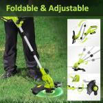Cordless Electric String Trimmer with Dual Batteries