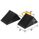 Mini Rubber Wheel Chock Set with Nylon Rope