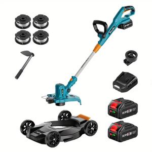 SEESII 12" Cordless Electric Lawn Mower & Trimmer
