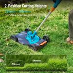 SEESII 12" Cordless Electric Lawn Mower & Trimmer