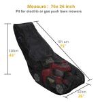 Heavy Duty Waterproof Lawn Mower Cover with Drawstring