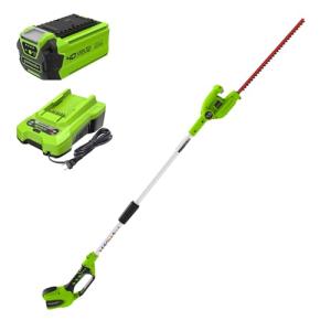 Greenworks 22-Inch Cordless Hedge Trimmer with Battery