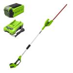 Greenworks 22-Inch Cordless Hedge Trimmer with Battery
