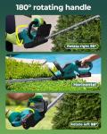 Cordless 20'' Hedge Trimmer with Rotatable Head