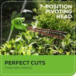 Greenworks 22-Inch Cordless Hedge Trimmer with Battery