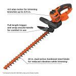 BLACK+DECKER 22-Inch Hedge Trimmer in Orange