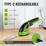 Cordless USB-C Hedge Trimmer for Easy Gardening