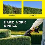 Cordless Hedge Trimmer Set with Batteries and Charger