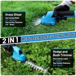 Lightweight 2-in-1 Cordless Hedge Trimmer and Shear