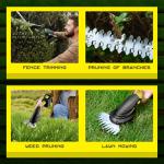 Cordless Hedge Trimmer Set with Batteries and Charger