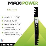 MaxPower Commercial Mulching Blade for 22" Toro