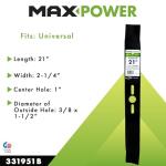 Maxpower 21-Inch Universal 3-in-1 Mower Blade
