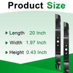 Wadoy 21" Lawn Mower Blade 2-Pack for Greenworks
