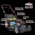 SENIX 22" Self-Propelled Gas Lawn Mower
