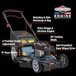 SENIX 22" Self-Propelled Gas Lawn Mower