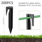 200 Plastic Boundary Cable Pegs for Lawnmowers