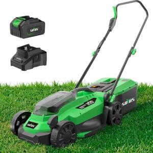 SOYUS Cordless Electric Lawn Mower with Battery