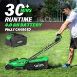 SOYUS Cordless Electric Lawn Mower with Battery