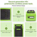 GreenWorks 40V G-MAX Battery Replacement LB40A010