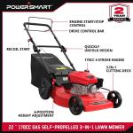 PowerSmart 22" Self Propelled Gas Lawn Mower