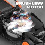 Cordless 2-in-1 Electric Lawn Mower, 13 Inch