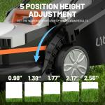 Orange Battery-Powered 13-Inch Lawn Mower