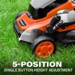 Cordless 2-in-1 Electric Lawn Mower, 13 Inch