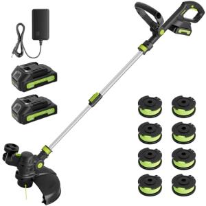 20V Cordless String Trimmer with Batteries and Fast Charger