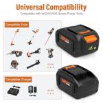 2-Pack 20V 6.5Ah Lithium Battery for W0RX Tools