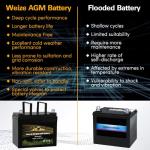 Weize 12V AGM Battery for Lawn Mowers and Tractors