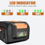 2-Pack 20V 6.5Ah Lithium Battery for W0RX Tools
