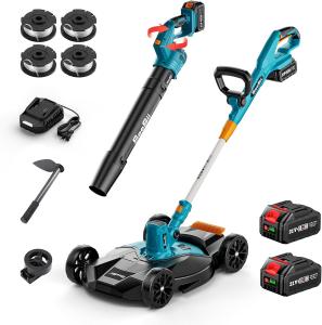 SEESII Electric String Trimmer Edger and Leaf Blower Combo