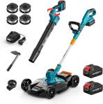 SEESII Electric String Trimmer Edger and Leaf Blower Combo