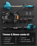 SEESII Electric String Trimmer Edger and Leaf Blower Combo