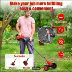 Cordless Electric Lawn Mower with Dual Batteries