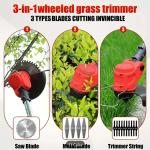 Cordless Electric Lawn Mower with Dual Batteries