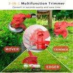 Cordless Electric Lawn Mower with Dual Batteries