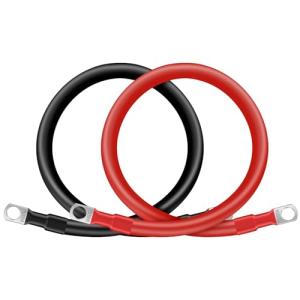 15-Inch 4AWG Battery Cable Set with Terminals