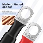 15-Inch 4AWG Battery Cable Set with Terminals