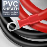 15-Inch 4AWG Battery Cable Set with Terminals