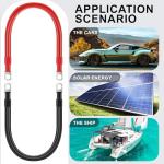 15-Inch 4AWG Battery Cable Set with Terminals