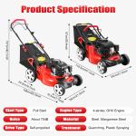 Gas Self-Propelled 20” Lawn Mower with Bagger