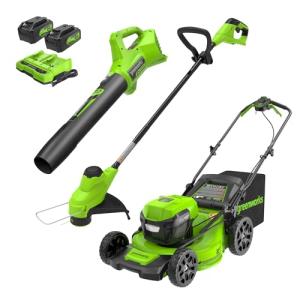 Greenworks 48V 21" Mower, String Trimmer & Blower Set