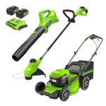 Greenworks 48V 21" Mower, String Trimmer & Blower Set