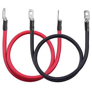 VonSom 2-Foot 4 AWG Power Battery Cable Set
