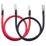 VonSom 2-Foot 4 AWG Power Battery Cable Set