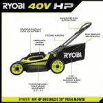 Ryobi 40V HP Brushless 20" Cordless Lawn Mower