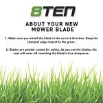 8TEN LawnRAZOR Mower Blade Set for Cub Cadet
