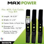 Maxpower 3-Blade Set for 54" Craftsman Mowers
